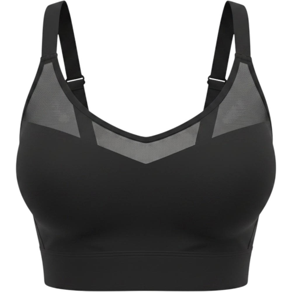 Victoria Sport Black Mesh T-Back High Impact Sports‎ Bra Small 377464-093